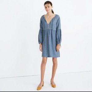 Madewell Indigo Peasant Dress- XXS